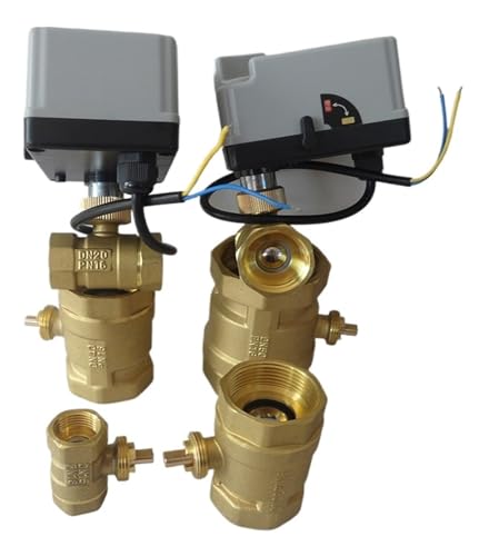 2-Draht-2-Steuerung 2-Wege-Elektroantrieb Motorisierter Messing-Kugelhahn AC220V DC12V-DC24V Elektrische Antriebe mit Handschalter(DN20,12VDC-24VDC_2 WIRE) von QXYSLHKC
