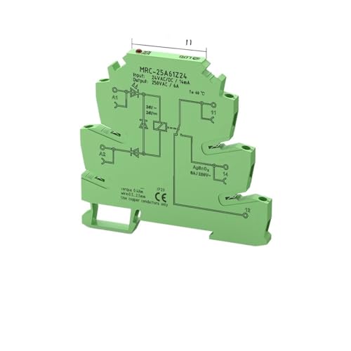 25A61Z24 10 stücke Elektromagnetische Kontaktieren Relais Modul Bord 24VAC Eingang 6A 250VAC/DC Ausgang Programmierbare Relais Din Schiene von QXYSLHKC