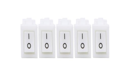 3/5/10Pcs KCD11-101 Push Button Switch 3A/250V schwarz Rot 10 * 15mm 2 PIN ON/OFF Wippschalter(5PCS white) von QXYSLHKC