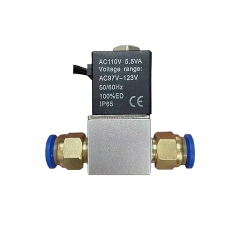 DC 12V 24V 110V 220V Spannung 2 Weg for Luft Wasser Öl Kompressor Ventil 1/4 "Normalerweise Geschlossen Pneumatische Aluminium Magnetventile(24V_8MM) von QXYSLHKC
