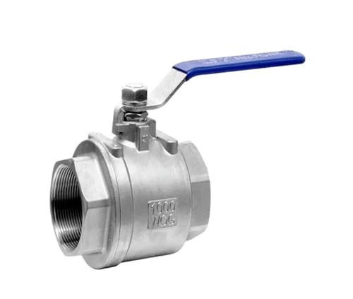 Edelstahl-Kugelhahn SS304 2P Volldurchgangs-Kugelhahn 1/2" 3/4" 1" 1-1/4" Innenventil Ventile mit Vinylgriff(1") von QXYSLHKC