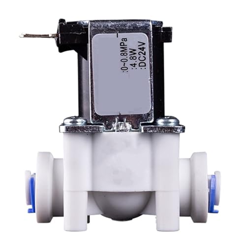 Elektrisches Kunststoff-Magnetventil 12 V 24 V 220 V NO/NC 1/4 Zoll 3/8 Zoll Schlauchleitung Schnellanschluss RO-Wasser-Umkehrosmose-System(6.5mm OD,24V_NORMALLY CLOSED) von QXYSLHKC
