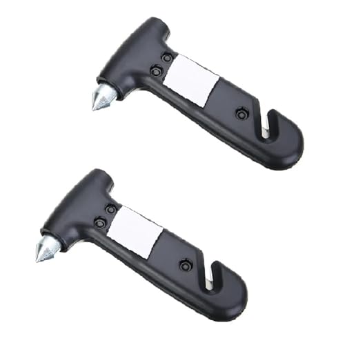 Notfall-Autohammer, Glasbruch-Fenster-Flucht-Sicherheits-Fluchtmesser, Auto-Notwerkzeug, Sicherheitsgurtschneider, Fensterbrecher(2 PCS) von QXYSLHKC