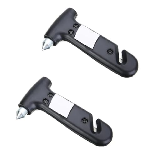 Notfall-Autohammer, Glasbruch-Fenster-Flucht-Sicherheits-Fluchtmesser, Auto-Notwerkzeug, Sicherheitsgurtschneider, Fensterbrecher(2 PCS) von QXYSLHKC