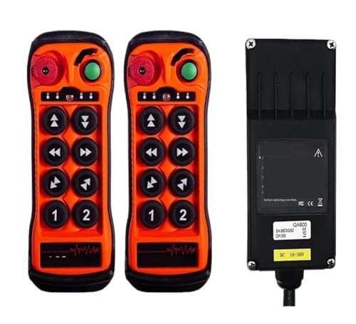 QA800 AC/DC 10-24V 36-480V Drahtloser industrieller Fernbedienungsschalter-Steuersender-Empfänger1(2T 1R,AC DC 12-24V) von QXYSLHKC