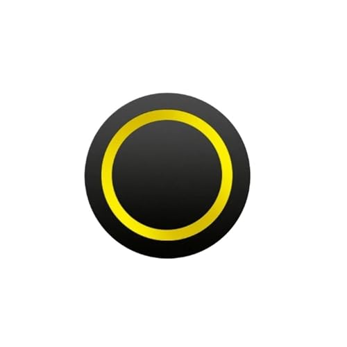 Schwarzer Metall-Druckknopfschalter 12/16/19/22 mm Start Stop On Off Momentary LED-Licht-Netzschalter 5 V 12 V 24 V Steckdosen(YELLOW LED,19MM_MOMENTARY_220V) von QXYSLHKC