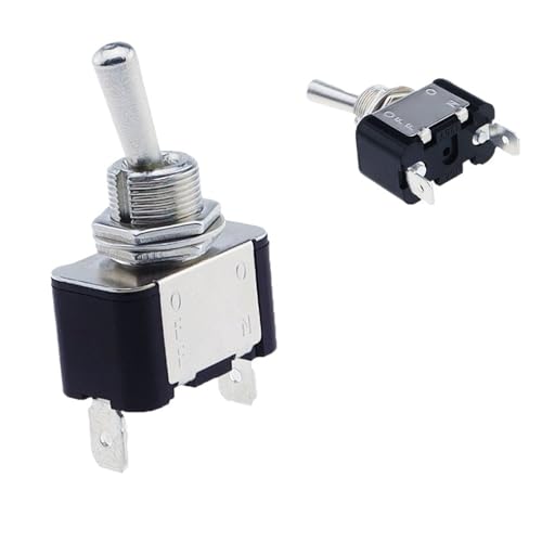 Stil KN3A-101 Kippschalter Kipphebel 2Pin 2/Gang EIN-AUS 10A 125V/250V AC Kappe passend 12V, 24V, 48V, 110V, 220V universell(No lamp) von QXYSLHKC