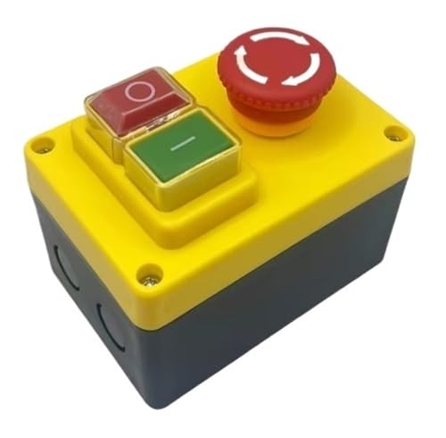 YH02-A KJD17D Elektromagnetischer Schalter 250V 16A mit Not-Aus-Taster Spannungsfreigabeschalter von QXYSLHKC