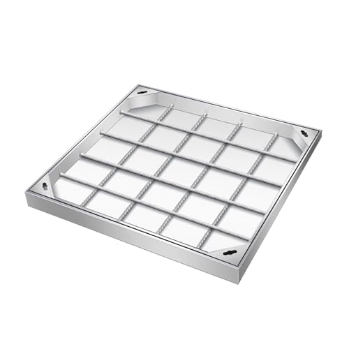 QYANPEN Couvercle et Cadre de Regard Invisibles en Acier inoxydable, couvercle et Base de Fosse septique carrés encastrés, couvercle d'inspection de Drain Pluvial en métal Pour allée extérieure (90 QYANPEN Couvercle et Cadre de Regard Invisibles en Acier inoxydable, couvercle et Base de Fosse septique carrés encastrés, couvercle d'inspection de Drain Pluvial en métal Pour allée extérieure (90 von QYANPEN