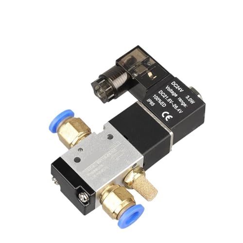 1/8" Magnetventil 3-Wege-Pneumatik-Luftregelventil Elektrisches Gas-Magnetventil Aluminiumgehäuse 3V110-06 12V(12MM,AC220V) von QYCWHXVDF