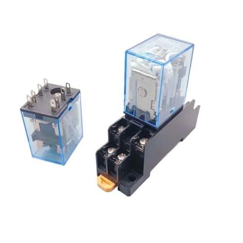1 PCS, HH52P, MY2NJ, DPDT, Miniaturspule Allgemeiner elektromagnetischer Zwischenrelaisschalter mit Sockelbasis LED AC 110/220 V, 12/24 V(No socket,AC220V) von QYCWHXVDF