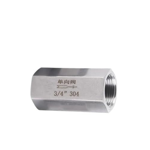 1 Stück 304 Edelstahl 1/8 Zoll 1/4 Zoll Stahl Außen-/Innengewinde PT-Gewinde Sechskant Direktes Rückschlagventil Inline Einweg-Rückschlagventil(Female to female,1) von QYCWHXVDF