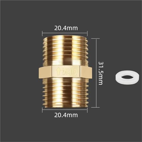 1 Stück Rückschlagventil mit Außen-/Innengewinde, Messing/SS304, 1/2 Zoll BSPT, Einweg-Rückschlagventil for Wassertank, Warmwasserbereiterrohr(B Brass) von QYCWHXVDF