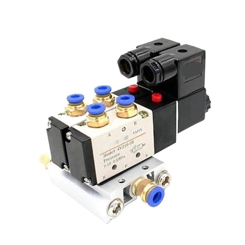 1 stück 12/24 V 110/220 V AC Option 4V210-08 Pneumatische Magnetventilblock Mit Schalldämpfer Fitting Basis Verteiler 2/3/4/6 Weg(6 Row 6mm fitting,DC12V) von QYCWHXVDF