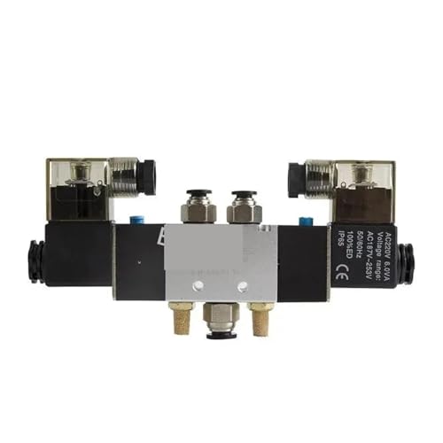 1 stück 4V120-06 4V420-15 4V320-10 Air Pneumatisches Magnetventil 5 way 2 Position 1/4 "Aluminiumlegierung Intern DC12V DC24V(4V120-06 AC220,No fittings) von QYCWHXVDF