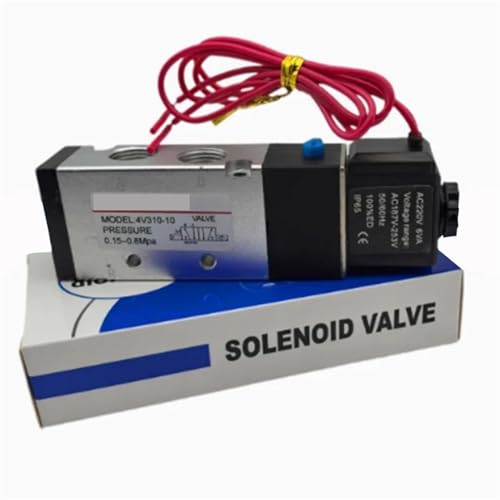 1 stück 4V310-10 zwei positionen fünf weg wasserdicht AC220V high-power steckdose mit licht DC24V pneumatische magnetventil(Out Line lamp AC220V) von QYCWHXVDF