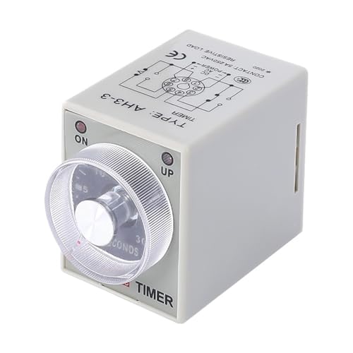 12V 24V 220V Einschaltverzögerung AH3-3 Timer 0-6 min Relais mit Sockelsockel PF083A(AC220V,0-10minute) von QYCWHXVDF