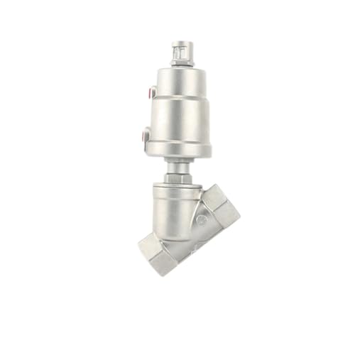 1pc DN15 Edelstahl Pneumatische Antrieb Winkel Ventil Pneumatische Ventil 16bar for Dampf Gas Normal Geschlossen(Normally Open,Single Acting) von QYCWHXVDF