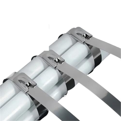 20/200 STÜCKE Edelstahl-Kabelbinder Wiederverwendbare selbstdichtende Befestigungsring-Kabelbinder Mehrzweck-Metall-Hardware-Kabel(4.6x200mm,200PCS) von QYCWHXVDF