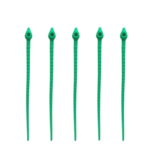 5 stücke 18 cm Lebensmittelqualität Reusable Multifunktionale Silikon Kabelbinder Seil Datenkabel Lagerung Kabel Organizer(Green 5pcs) von QYCWHXVDF