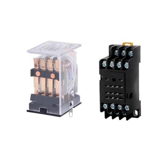 5PCS Relais MY4P HH54P Spule Allgemeine DPDT AC110V 220V DC12V 24V Micro Mini Elektromagnetische Relais Schalter mit Sockel basis LED MY4NJ(AC (5Pcs),220V With Base) von QYCWHXVDF