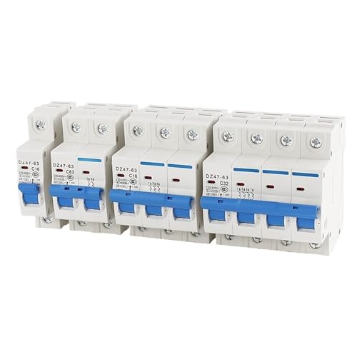 DZ47 1-4-polig 3A/6A/10A/16A/20A/32A/40A/50A/63A 400 V C-Typ Mini-Leistungsschalter MCB 35 mm Din-Schienenmontage Schaltleistung(2P,32A) von QYCWHXVDF