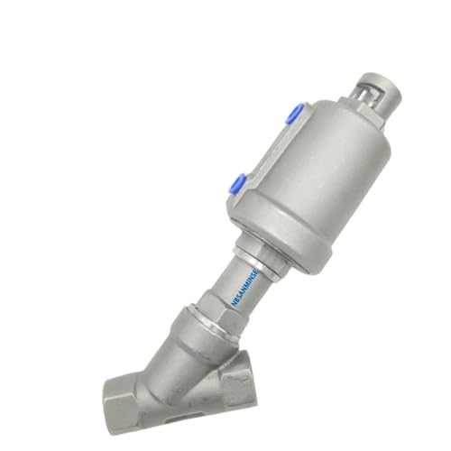 JDF100S0NC-V 3/8 Hochtemperatur-Wasserdampf-SS-Ventil Pneumatisches Eckventil mit FKM/FPM NC Edelstahl SS304(SS304 015NC V G1-2,Single Acting) von QYCWHXVDF
