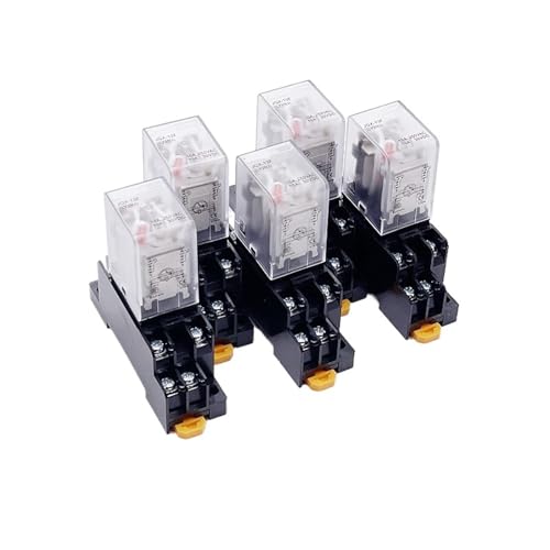 JQX-13F HH62P Hochleistungs-Relaisspule Allgemeiner DPDT Micro Mini Elektromagnetischer Relaisschalter mit Sockelsockel AC110V220V DC12V24V5A(AC 380V) von QYCWHXVDF