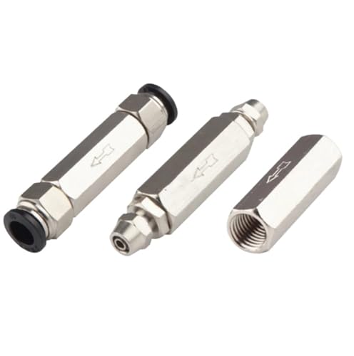 Pneumatisches Rückschlagventil 6 mm 8 mm 10 mm 1/4 Außendurchmesser Schlauch Einwegventil Luft Gas Einweg-Messingventil Luftkompressorrohr(CV-01BSP 6MM1) von QYCWHXVDF