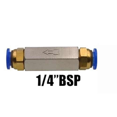 Pneumatisches Rückschlagventil 6 mm 8 mm 10 mm 1/4 Außendurchmesser Schlauch Einwegventil Luft Gas Einweg-Messingventil Luftkompressorrohr(CV-02BSP 8MM) von QYCWHXVDF