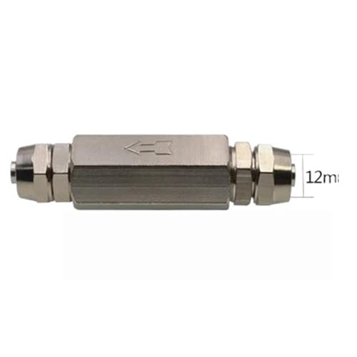 Pneumatisches Rückschlagventil 6 mm 8 mm 10 mm 1/4 Außendurchmesser Schlauch Einwegventil Luft Gas Einweg-Messingventil Luftkompressorrohr(CV-04BSP 12MM4) von QYCWHXVDF