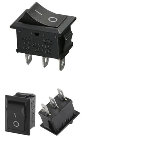 QYCWHXVDF 10/30/100Pcs Snap-in Boot Wippschalter Toggle Power ON-Off 2/3/4 Pin AC 250V 6A 125V 10A 2Pin Position Snap Schalter(Black 3Pin,100 PCS) von QYCWHXVDF