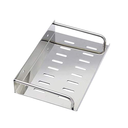 QYEURFOF Badezimmerregale, An der Wand montiertes Organizer-Regal mit rechteckigem gehärtetem Glas, rostfreiem Space-Aluminium QYEURFOF Badezimmerregale, An der Wand montiertes Organizer-Regal mit rechteckigem gehärtetem Glas, rostfreiem Space-Aluminium von QYEURFOF