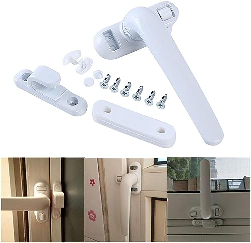 QYEURFOF Flügelfensterschloss Radgriff Hardware Möbelbedarf Tür- und Fenstergriffe(Browm) von QYEURFOF