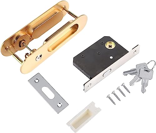 QYEURFOF Taschentürschloss mit Schlüssel, Falttürschloss, Schiebetürschlossgriff, Diebstahlschutz for Scheunenholzmöbel, Hardware-Zubehör QYEURFOF Taschentürschloss mit Schlüssel, Falttürschloss, Schiebetürschlossgriff, Diebstahlschutz for Scheunenholzmöbel, Hardware-Zubehör von QYEURFOF