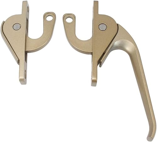 QYEURFOF Tür- und Fenstergriffe aus Aluminiumlegierung, nach oben und unten, Pleuelgriff, Verbindungsgriff for Türen und Fenster(Gold) von QYEURFOF