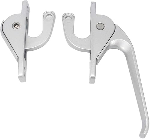 QYEURFOF Tür- und Fenstergriffe aus Aluminiumlegierung, nach oben und unten, Pleuelgriff, Verbindungsgriff for Türen und Fenster(Silver) von QYEURFOF