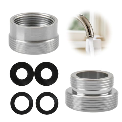 2 Stück Wasserhahn Adapter 18mm auf 22mm/22mmauf 18mm, Wasserhahn Luftsprudler, Metalladapter für Wassersparer, Adapter für Wasserhahn & Wasserschlauch, Wasserhahnadapter für Küche & Gartenschlauch An 2 Stück Wasserhahn Adapter 18mm auf 22mm/22mmauf 18mm, Wasserhahn Luftsprudler, Metalladapter für Wassersparer, Adapter für Wasserhahn & Wasserschlauch, Wasserhahnadapter für Küche & Gartenschlauch An von QYHON