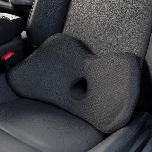 QYILAY Memory-Schaum Lendenkissen Auto, Ergonomisches Rückenkissen Auto, Lendenwirbelkissen, orthopädisches sitzkissen Lendenwirbelstütze für Autositze, Bürostuhl, Rollstuhl. von QYILAY