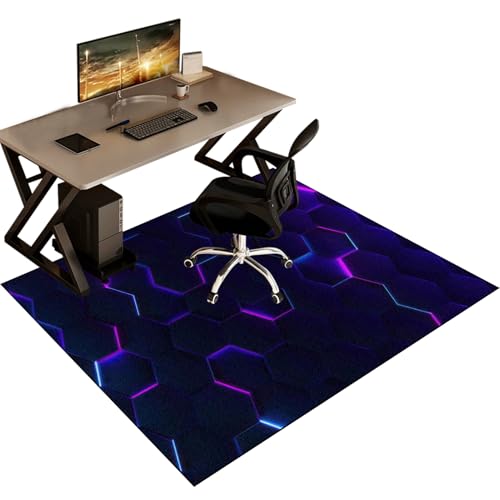 Gaming Stuhl Unterlage Bodenschutzmatte Bürostuhl Teppich Kratzfest für Parkett und Hartböden, rutschfest Bodenmatte für Rollstühle, Bürostuhl Unterlage für Stühle Hohe Dichte Anti-Silp 120 x 150 cm von QYJBOUU