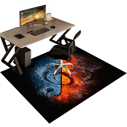 Gaming Stuhl Unterlage Bodenschutzmatte Bürostuhl Teppich Kratzfest für Parkett und Hartböden, rutschfest Bodenmatte für Rollstühle, Bürostuhl Unterlage für Stühle Hohe Dichte Anti-Silp 120 x 160 cm von QYJBOUU