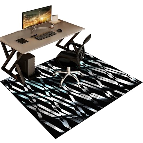 Gaming Stuhl Unterlage Bodenschutzmatte Bürostuhl Teppich Kratzfest für Parkett und Hartböden, rutschfest Bodenmatte für Rollstühle, Bürostuhl Unterlage für Stühle Hohe Dichte Anti-Silp 140 x 160 cm von QYJBOUU