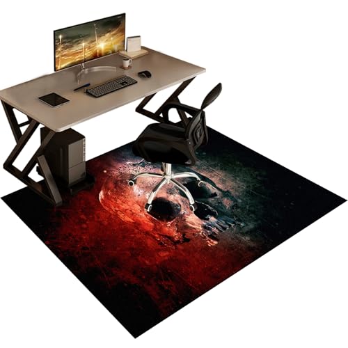 Gaming Stuhl Unterlage Bodenschutzmatte Bürostuhl Teppich Kratzfest für Parkett und Hartböden, rutschfest Bodenmatte für Rollstühle, Bürostuhl Unterlage für Stühle Hohe Dichte Anti-Silp 140 x 180 cm von QYJBOUU