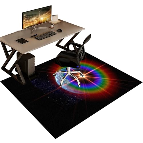 Gaming Stuhl Unterlage Bodenschutzmatte Bürostuhl Teppich Kratzfest für Parkett und Hartböden, rutschfest Bodenmatte für Rollstühle, Bürostuhl Unterlage für Stühle Hohe Dichte Anti-Silp 180 x 200 cm von QYJBOUU