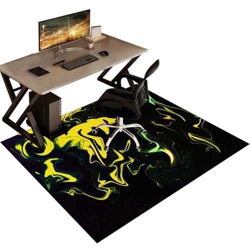 Gaming Stuhl Unterlage Bodenschutzmatte Bürostuhl Teppich Kratzfest für Parkett und Hartböden, rutschfest Bodenmatte für Rollstühle, Bürostuhl Unterlage für Stühle Hohe Dichte Anti-Silp 180 x 230 cm von QYJBOUU