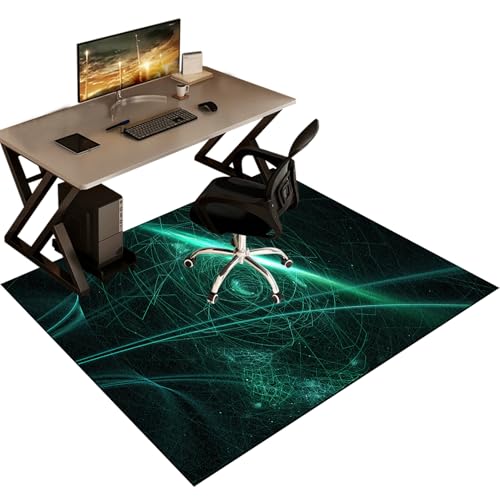 Gaming Stuhl Unterlage Bodenschutzmatte Bürostuhl Teppich Kratzfest für Parkett und Hartböden, rutschfest Bodenmatte für Rollstühle, Bürostuhl Unterlage für Stühle Hohe Dichte Anti-Silp 90 x 120 cm von QYJBOUU