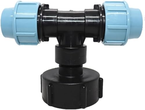 3 Schwanenhals Verbindung Adapter, für 32 mm PE-Armaturen, T-Auslass 32 mm, Auslaufhahn, Schwananhals Garten Wasserhahn Auslass, Wasserfaß Regenfass von QYMDRION