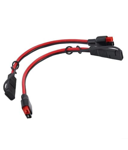 Kabelstecker, Konverter von Stecker zu Strompol, Anschlüsse, PVC und Kupferdraht, Anwendbar auf verschiedene Verbindungsszenarien, Schwarz und Rot, 1 Stück von QYMDRION