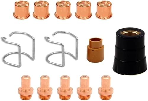 Plasma Elektroden Spitze für Cut 60 Plasmaschneider CB70 Taschenlampe, 5 Elektroden WSP-08051, 5 Düsen WSP-08045, 1 Swirl Ring WSP-08037, 1 Außendüse WSP-08049, 2 Federn WSP-08040 Plasma Elektroden Spitze für Cut 60 Plasmaschneider CB70 Taschenlampe, 5 Elektroden WSP-08051, 5 Düsen WSP-08045, 1 Swirl Ring WSP-08037, 1 Außendüse WSP-08049, 2 Federn WSP-08040 von QYMDRION