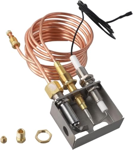 QYMDRION Pilotbrenner, M8 x 1 Thermoelement und 900 mm Zündpilot, Propangas-Zünder-Set, Sicherheitsersatzteil Pilotbrenner-Baugruppe für Propanzünder-Kit von QYMDRION